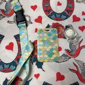 Colorful Mermaid Pattern Lanyard